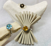 Load image into Gallery viewer, Facetted Band Ring with large Hexagon stone  Ai261H