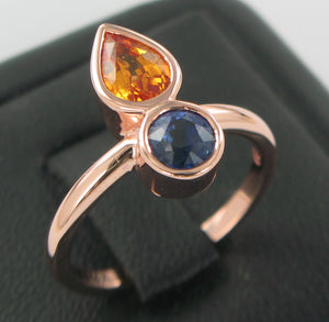 rosegold sapphire ring commission