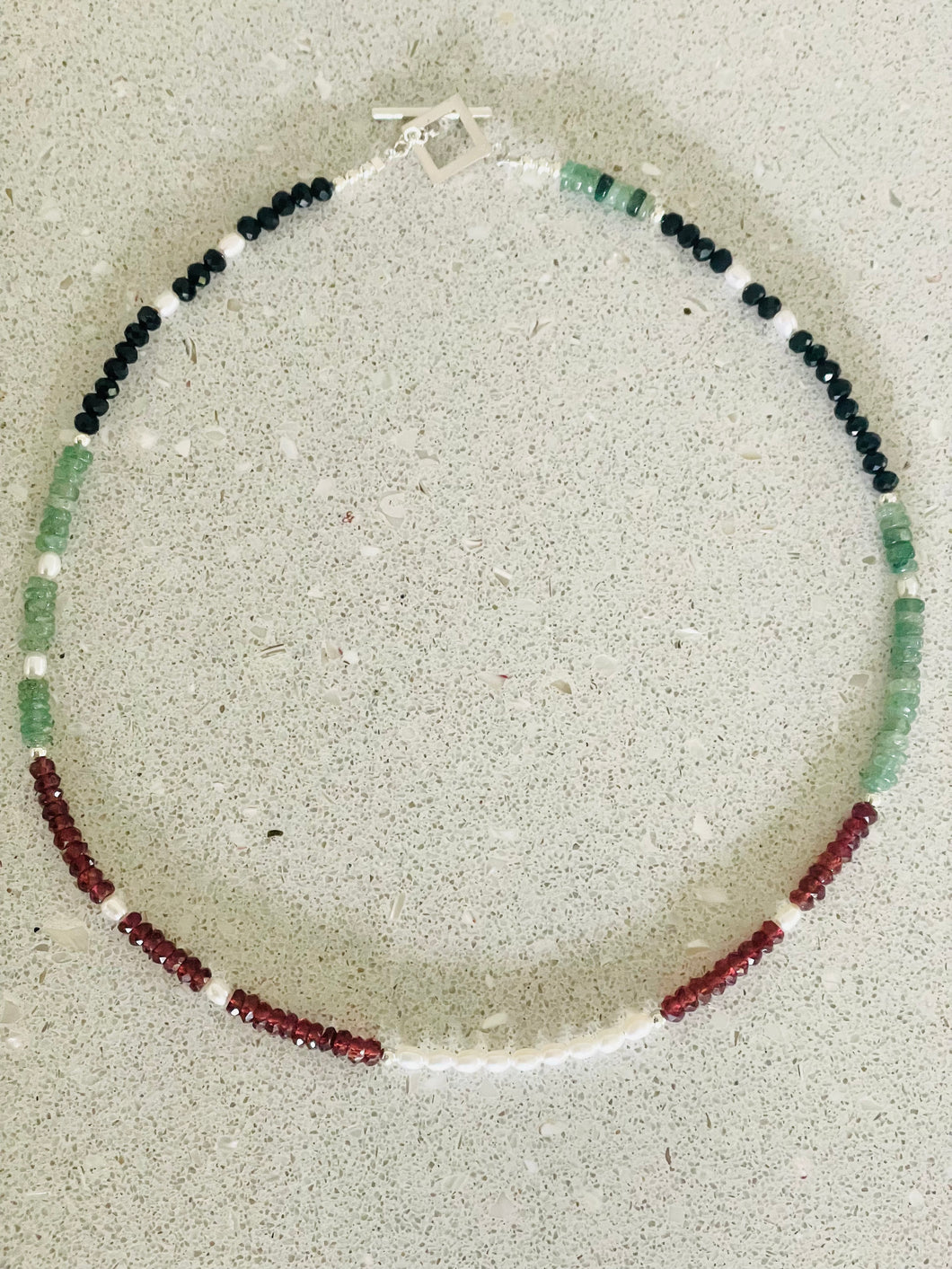 FW Pearl and Gemstone Bead Necklace Ai5