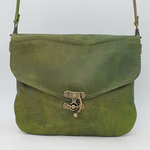 Leather Brass Clasp Bag