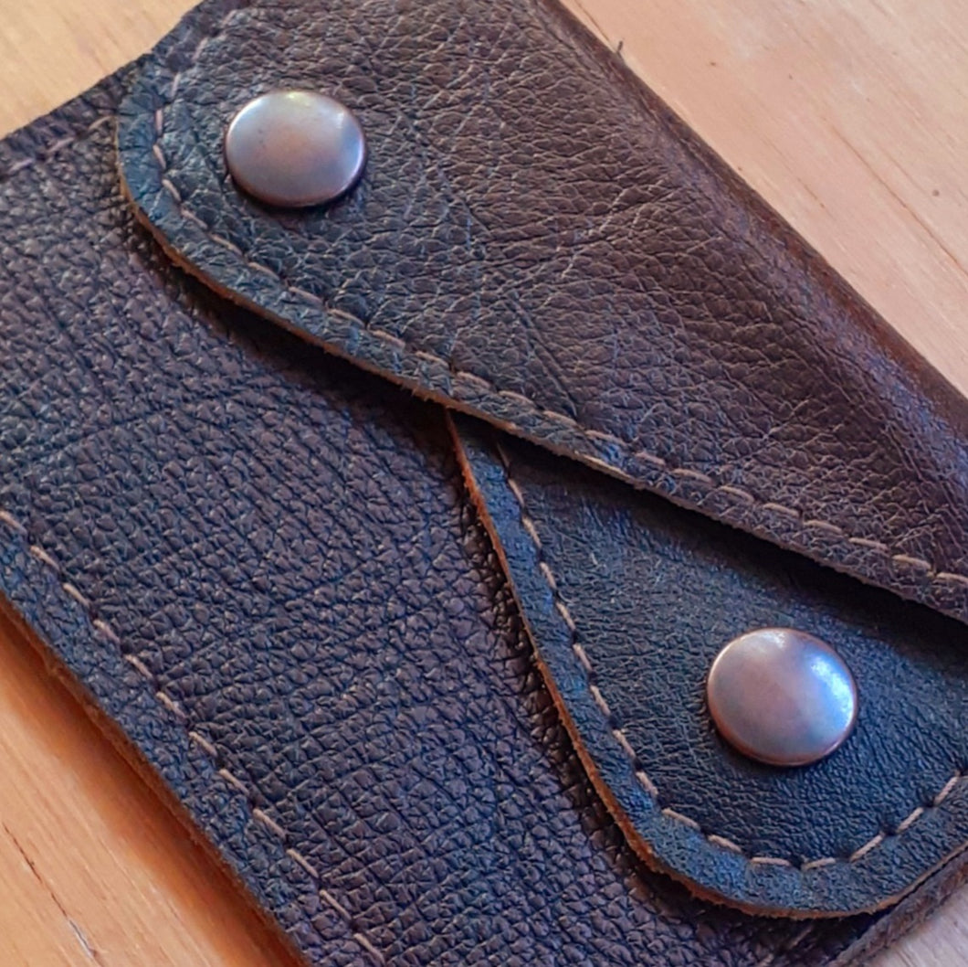 Double Pocket Leather Purse