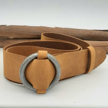 Load image into Gallery viewer, Steel Ring Buckle Tan Belt