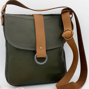 Forest Olive Leather Bag