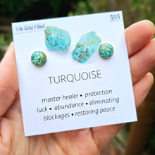 Load image into Gallery viewer, Turquoise Stud Earrings
