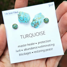 Load image into Gallery viewer, Turquoise Stud Earrings
