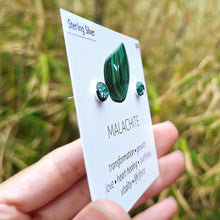 Load image into Gallery viewer, Malachite Stud Earrings