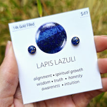 Load image into Gallery viewer, Lapis Lazuli Stud Earrings