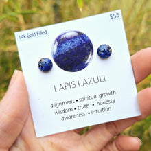 Load image into Gallery viewer, Lapis Lazuli Stud Earrings