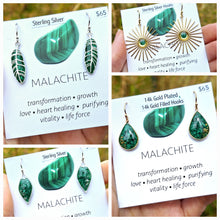 Load image into Gallery viewer, Malachite Earrings