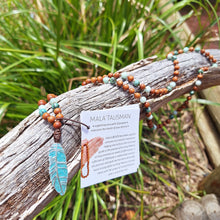 Load image into Gallery viewer, Feather Mala Necklace in Sterling Silver