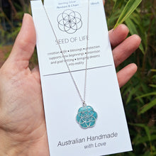 Load image into Gallery viewer, Seed of Life Necklace in Sterling Silver
