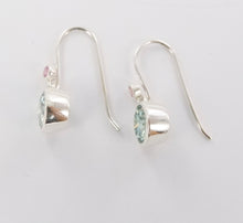Load image into Gallery viewer, Bella earrings blue Moissanite Ai