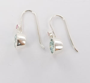 Bella earrings blue Moissanite Ai