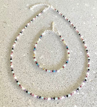 Load image into Gallery viewer, Delicate gemstone necklace &amp; bracelet AI184BG