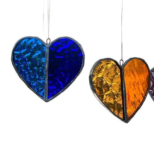 Stained Glass Hearts