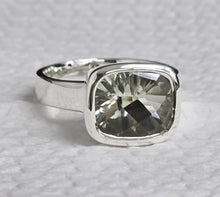 Load image into Gallery viewer, Green Amethyst Ring in silver Ai288s