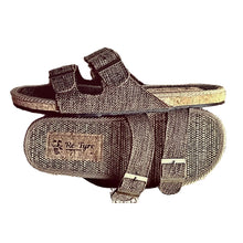 Load image into Gallery viewer, natural brwon hemo on woven sole