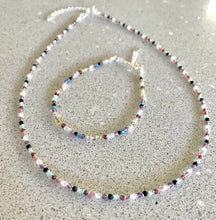 Load image into Gallery viewer, Delicate gemstone necklace &amp; bracelet AI184BG