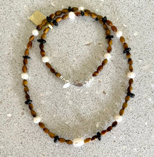 Load image into Gallery viewer, FW Pearl and Gemstone Bead Necklace Ai5