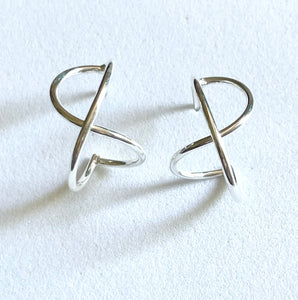 Silver Geometric Earrings Ai