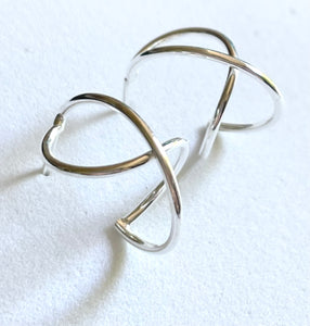 Silver Geometric Earrings Ai