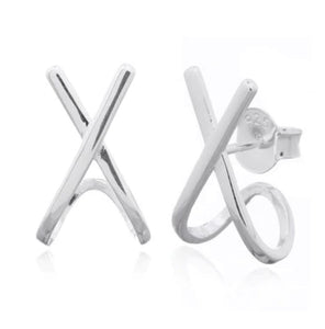 Silver Geometric Earrings Ai