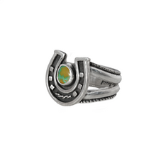 Load image into Gallery viewer, Lucky Horseshoe Ring {sz.8.75}