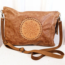 Load image into Gallery viewer, Mandala Leather Laptop Case