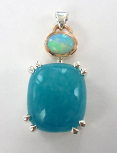 Opal and Amazonite Pendant Ai67