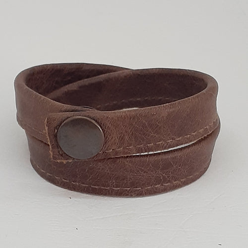 Leather Wrapped Wristbands