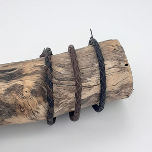 Leather Plaited Wristband