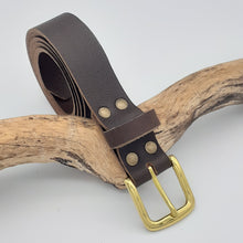 Load image into Gallery viewer, Buffalo Leather Belts Classic Brass