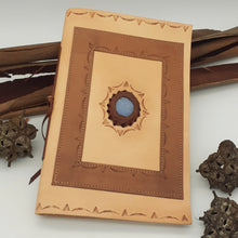 Load image into Gallery viewer, Leather Gemstone A4 Journal