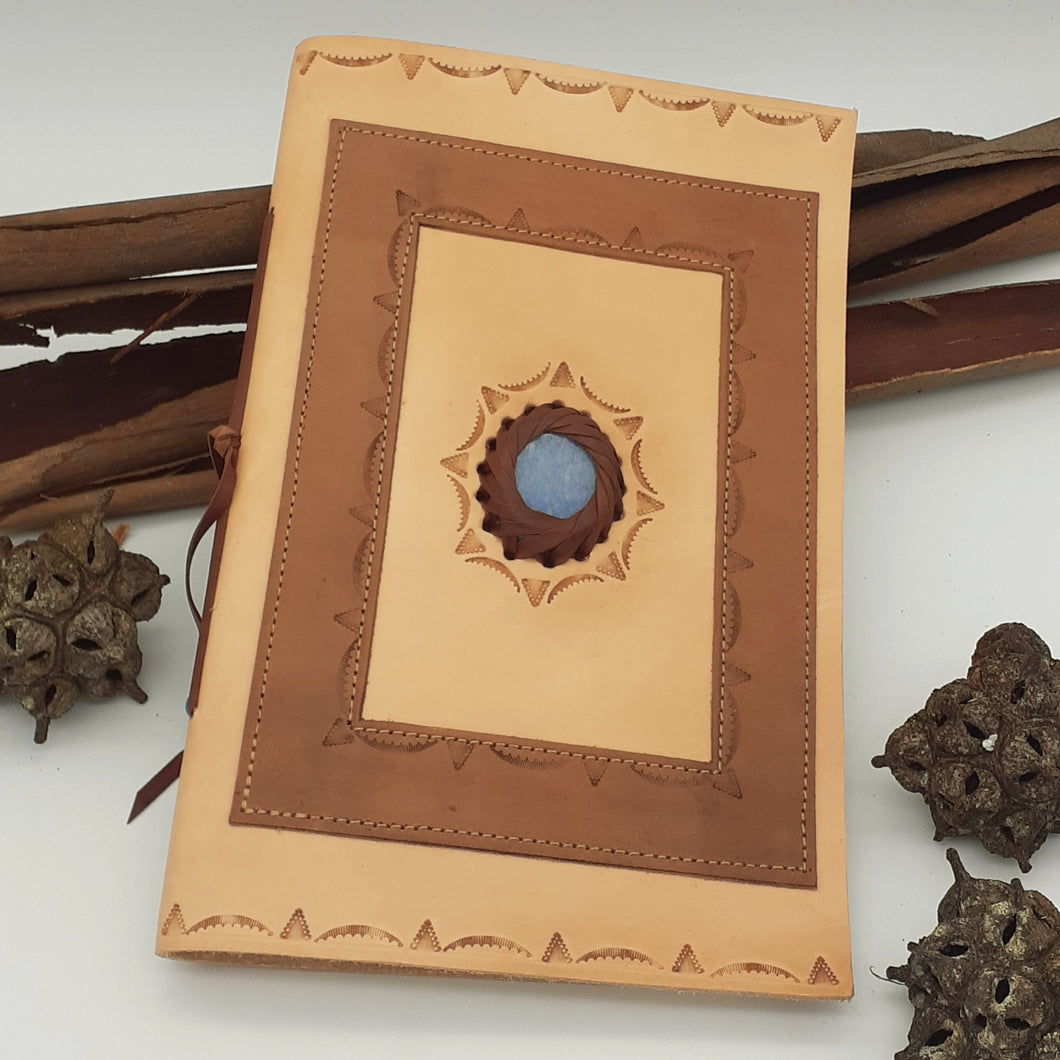 Leather Gemstone A4 Journal