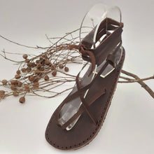 Load image into Gallery viewer, Leather Strappy Roman Sandals