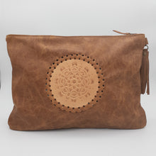 Load image into Gallery viewer, Mandala Leather Laptop Case