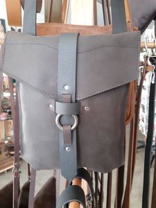 Charcoal Leather Bag