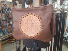 Load image into Gallery viewer, Mandala Leather Zip Bag