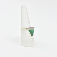 Load image into Gallery viewer, Malachite and Sapphire Ring Ai226