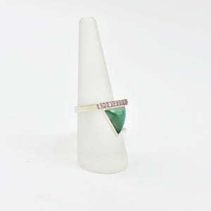 Malachite and Sapphire Ring Ai226