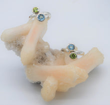 Load image into Gallery viewer, Peridot Topaz Double Stone Ring Ai259