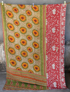 VINTAGE SARI KANTHA THROWS