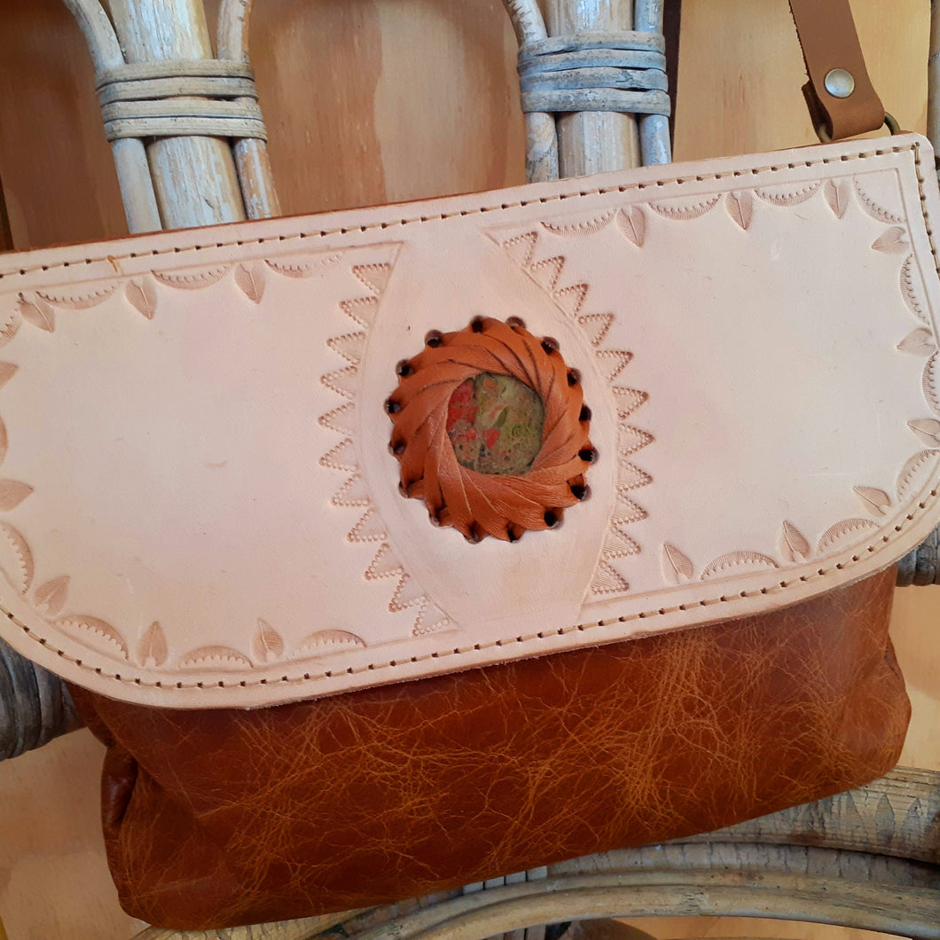Leather Gemstone Bag