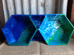 Recycled Plastic Hex Bowl Large
