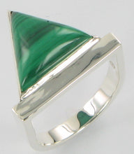 Load image into Gallery viewer, Malachite and Sapphire Ring Ai226