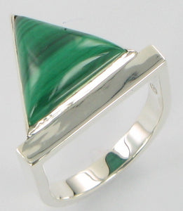 Malachite and Sapphire Ring Ai226