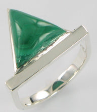 Load image into Gallery viewer, Malachite and Sapphire Ring Ai226