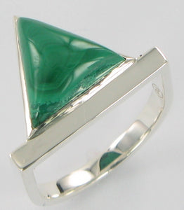 Malachite and Sapphire Ring Ai226