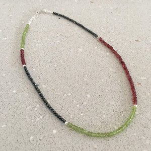 Fancy Gem Bead Necklaces Ai16