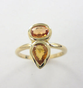 yellow sapphire commission ring in rosegold